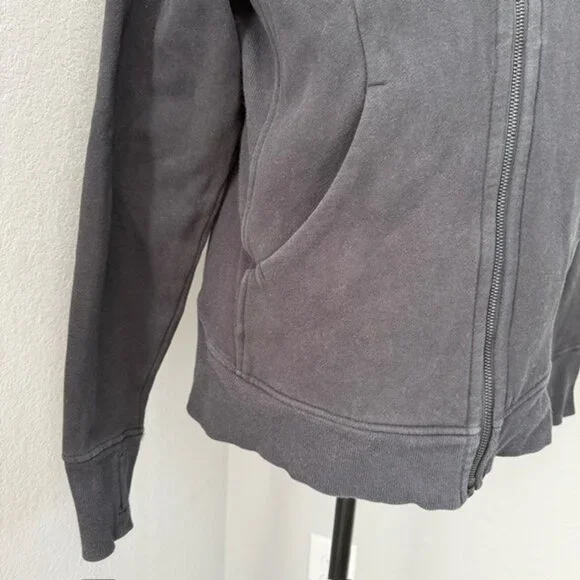 LULULEMON Scuba Full Zip Hoodie Sweatshirt Black Sz 10 - Picture 10 of 14